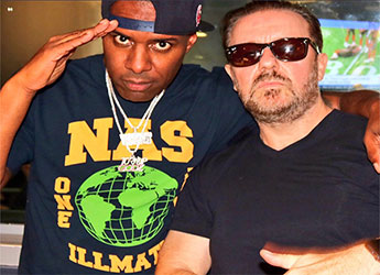 Comedian Ricky Gervais Tells DJ Whoo Kid People Underestimate How Funny Rap Is, Talks About Being Scared of Jay Z