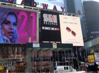 SKE Records Billboard in Times Square NYC